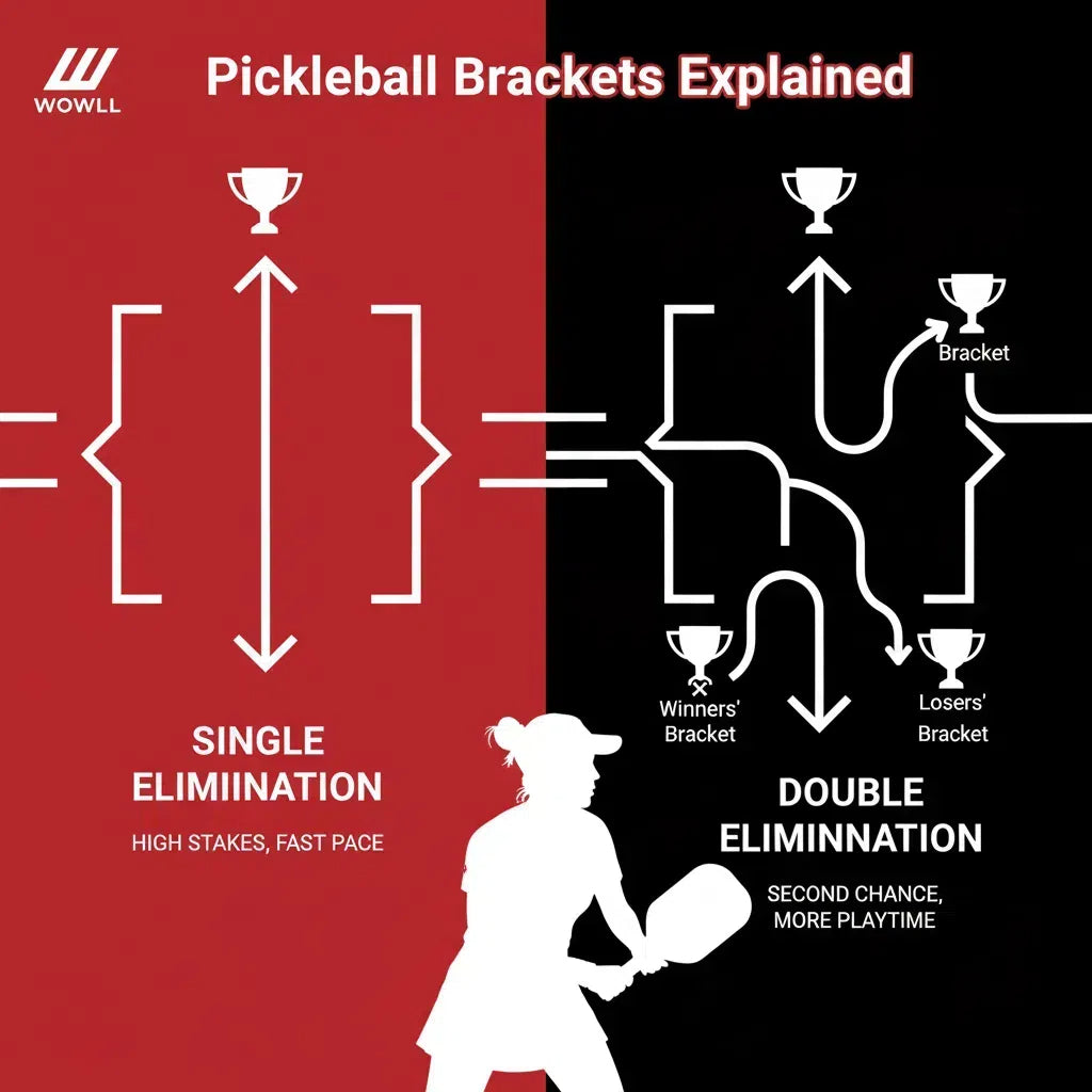 Bracket Vs Racket Pickleball Brackets: Single vs Double Elimination Explained – Wowlly