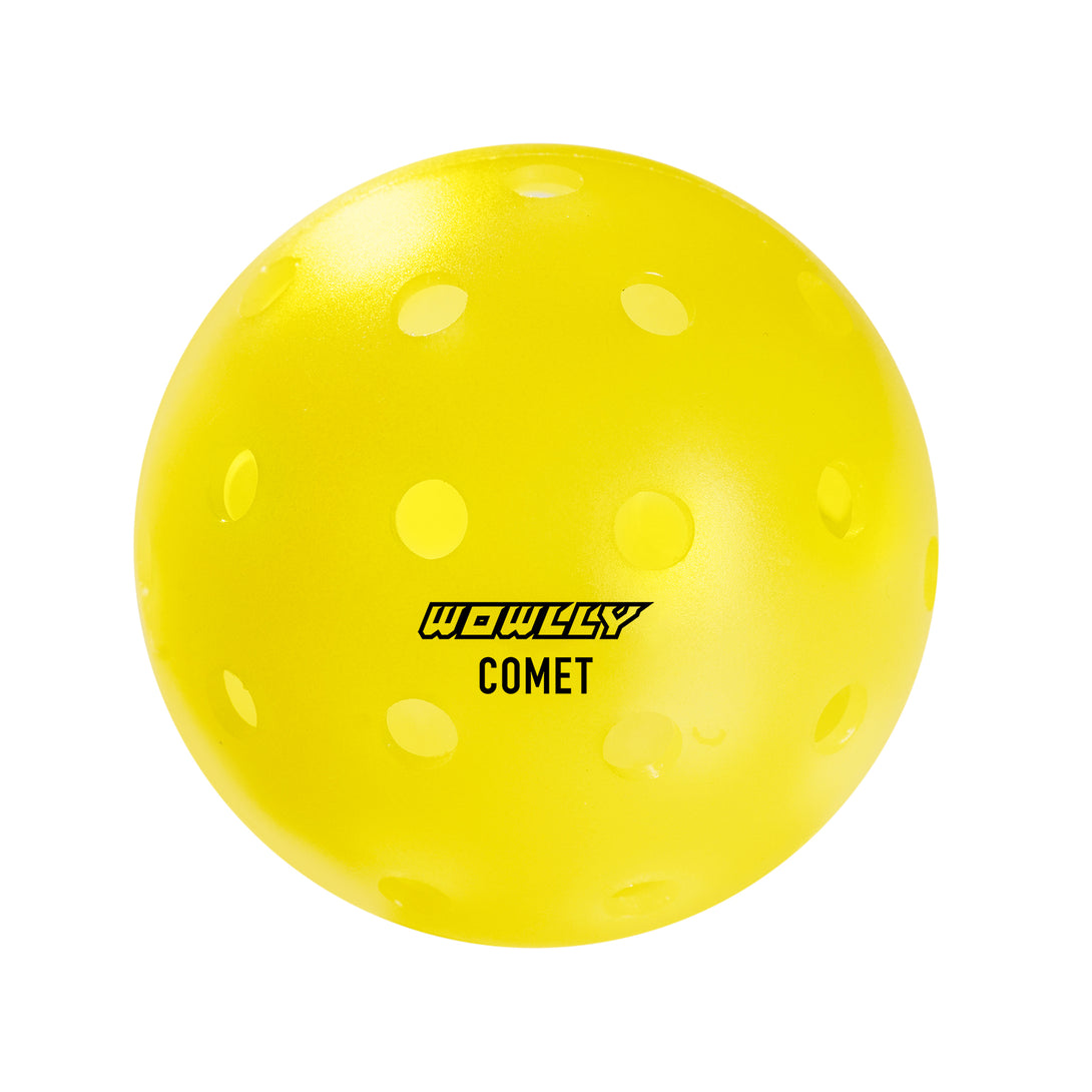 WOWLLY Pickleball Outdoor Balls - Yellow, 40 holes, USA approved, durable, designed for optimal outdoor play