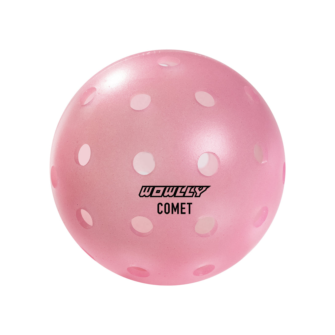 WOWLLY Pickleball Outdoor Balls - Pink, 40 holes, USA approved, durable, designed for optimal outdoor play