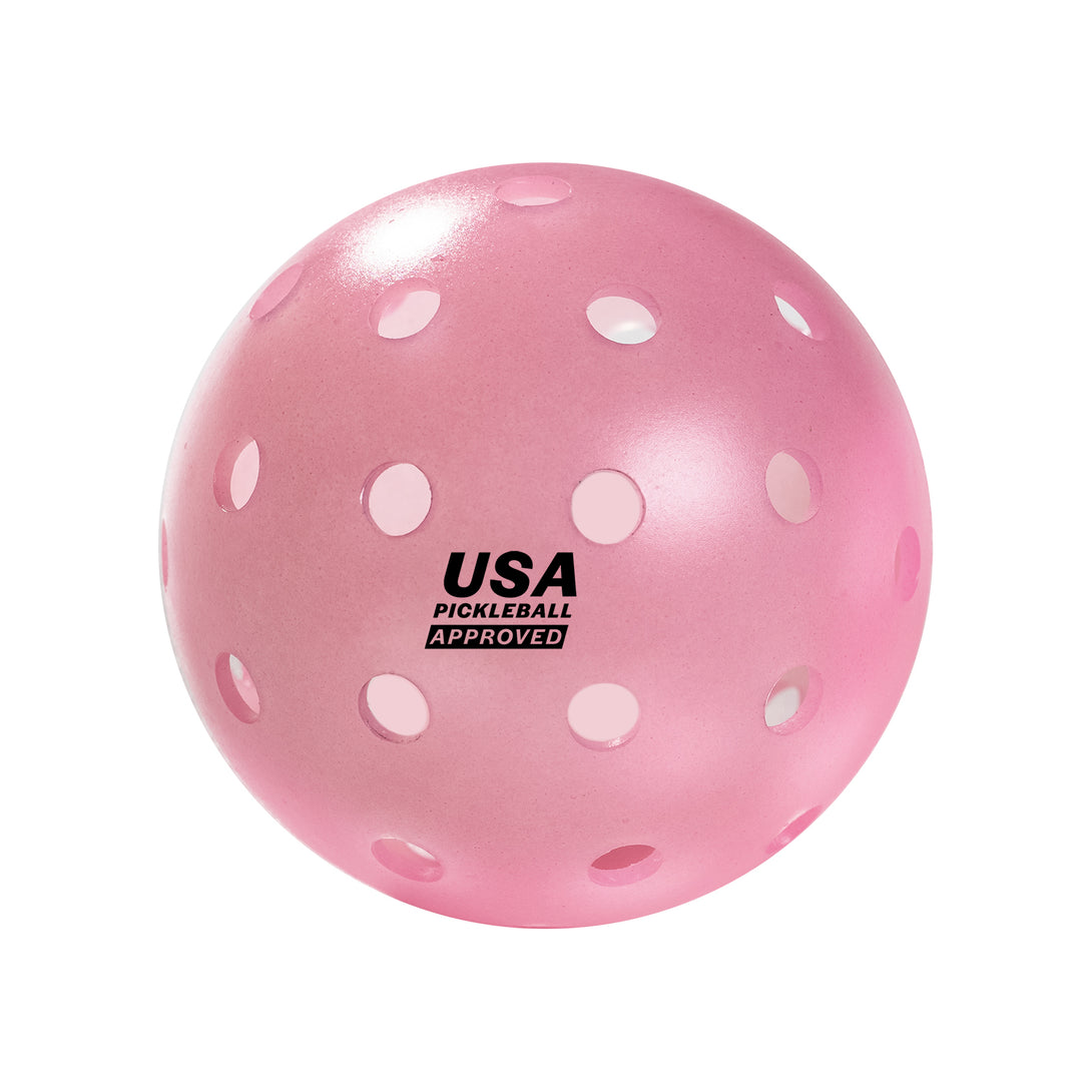 WOWLLY Pickleball Outdoor Balls - Pink, 40 holes, USA approved, durable, designed for optimal outdoor play
