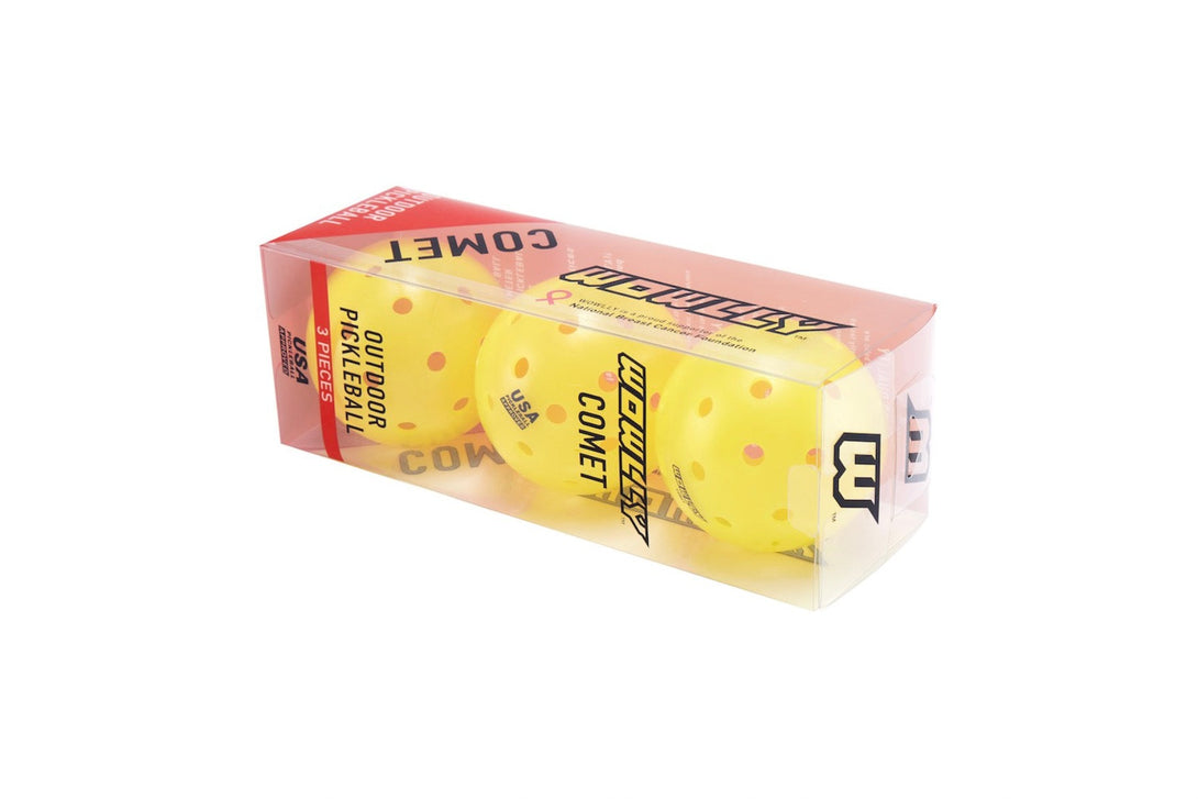 WOWLLY Pickleball Outdoor Balls - Yellow, 40 holes, USA approved, durable, designed for optimal outdoor play