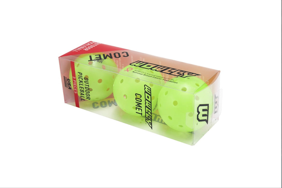 WOWLLY Pickleball Outdoor Balls - Green, 40 holes, USA approved, durable, designed for optimal outdoor play