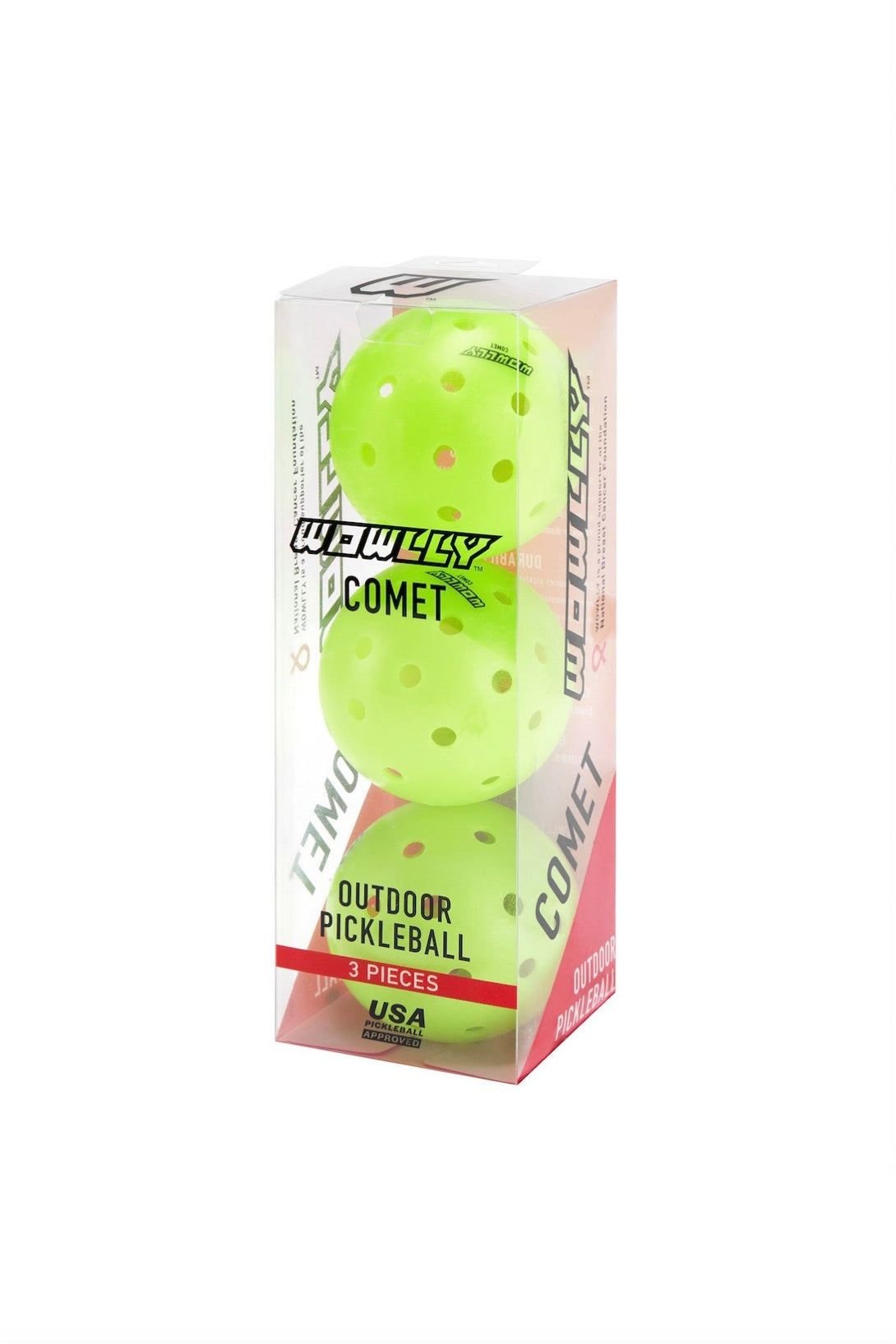 WOWLLY Pickleball Outdoor Balls - Green, 40 holes, USA approved, durable, designed for optimal outdoor play
